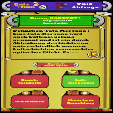 Quiz-Ergebnisanzeige