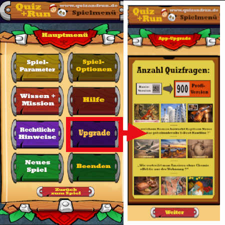 Upgrade auf die Profiversion