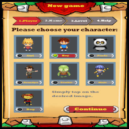 New game selection