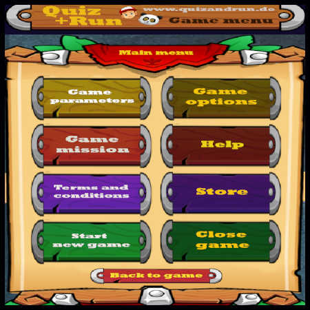 Game menu